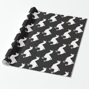 White Llama Wrapping Paper