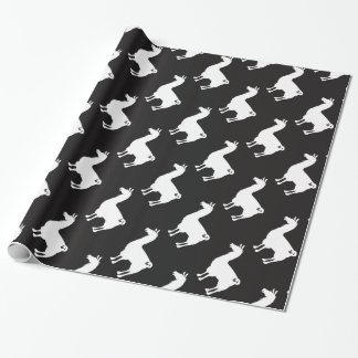 White Llama Wrapping Paper