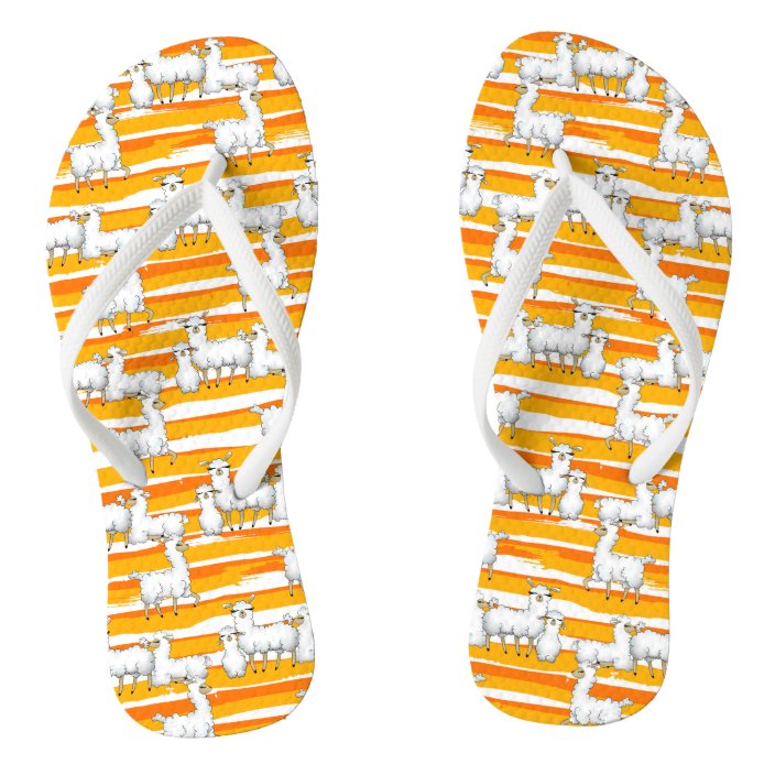 white line flip flops