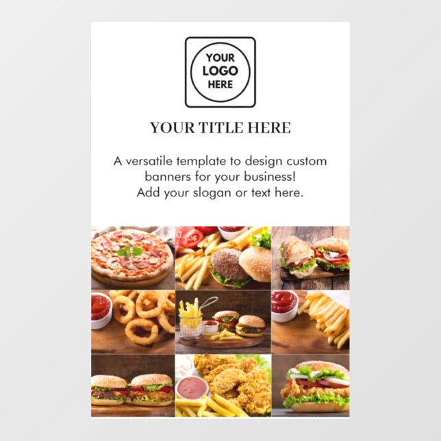 White Logo | Custom Business Promotional Display Window Cling (Sheet)