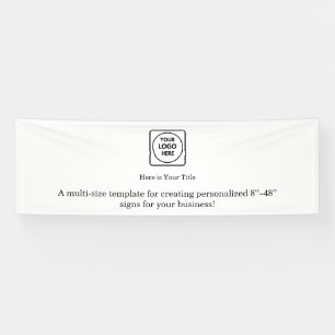 White Logo Simple Minimalist Modern Banner