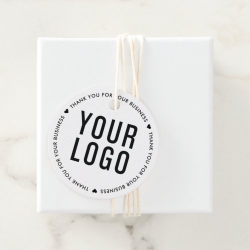 White Logo Thank You For Your Business Tag