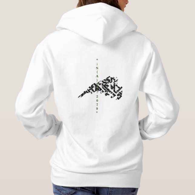 "White Long Sleeve Sweater" T-Shirt Hoodie (Back)