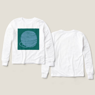 White long-sleeve "Yarn Ball" T-shirt Tri-Blend Shirts