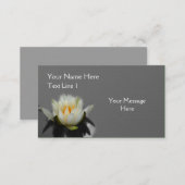 White Lotus Blossom Water Lily Flower Nature Business Card (Front/Back)