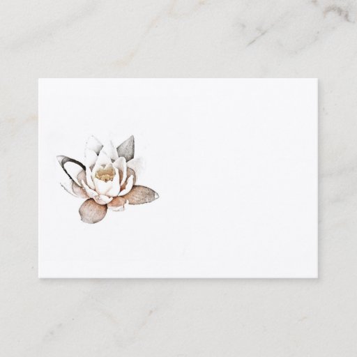 Customizable WHITE LOTUS BUSINESS CARD