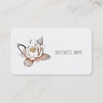 "white Lotus" Business Card by TINYLOTUS at Zazzle