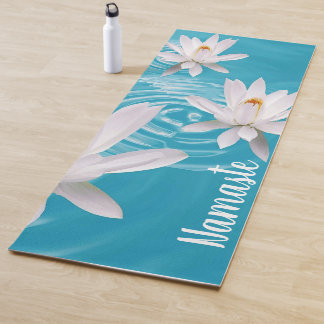   WHITE LOTUS CUSTOME NAMSTE ZEN  YOGA MAT