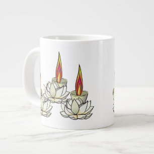 White Lotus & Deepas Large Coffee Mug