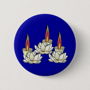 White Lotus & Deepas Pinback Button
