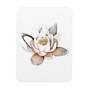 WHITE LOTUS FLEXIBLE PHOTO MAGNET