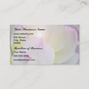 White lotus flower business card
