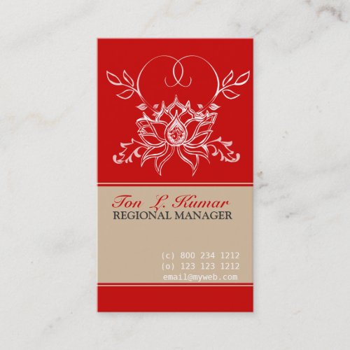 Lotus Flower Garden Business Card Template