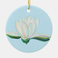 White Lotus Flower Illustration