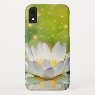 White Lotus Flower Landscape, Zen iPhone XR Case