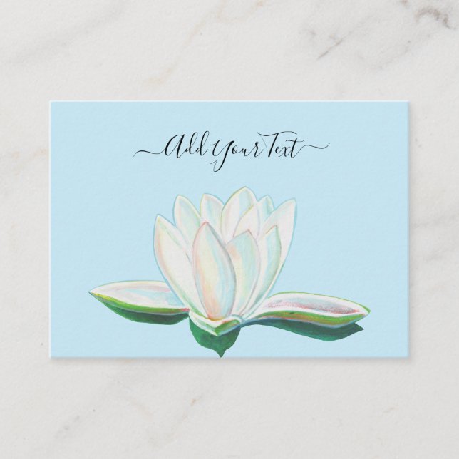 White Lotus Flower Luminous Customizable Enclosure Card (Front)