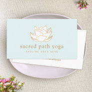 White Lotus Flower Yoga And Meditation Teacher Business Card at Zazzle