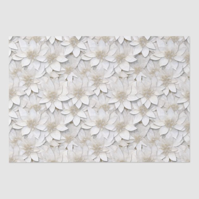 White Lotus Flowers   Tissue Paper (Front)