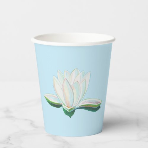 White Lotus Illustration   Paper Cups