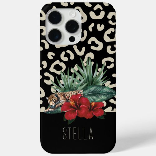 White Lotus Inspired Tropical Sleeping Jungle Cat  iPhone 15 Pro Max Case