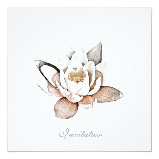 white lotus invitation card zazzle com