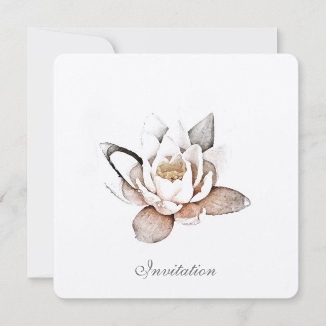 WHITE LOTUS INVITATION CARD (Front)