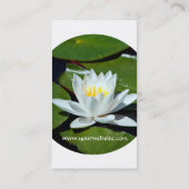 White Lotus l Water Lily l Breathe Business Card (Back)