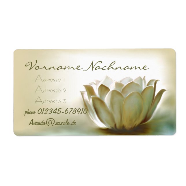 White Lotus Label (Front)