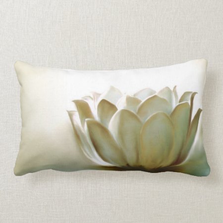 White Lotus Lumbar Pillow