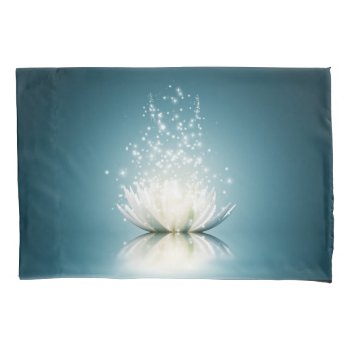 White Lotus Magic (2 Sides) Pillowcase by FantasyPillows at Zazzle