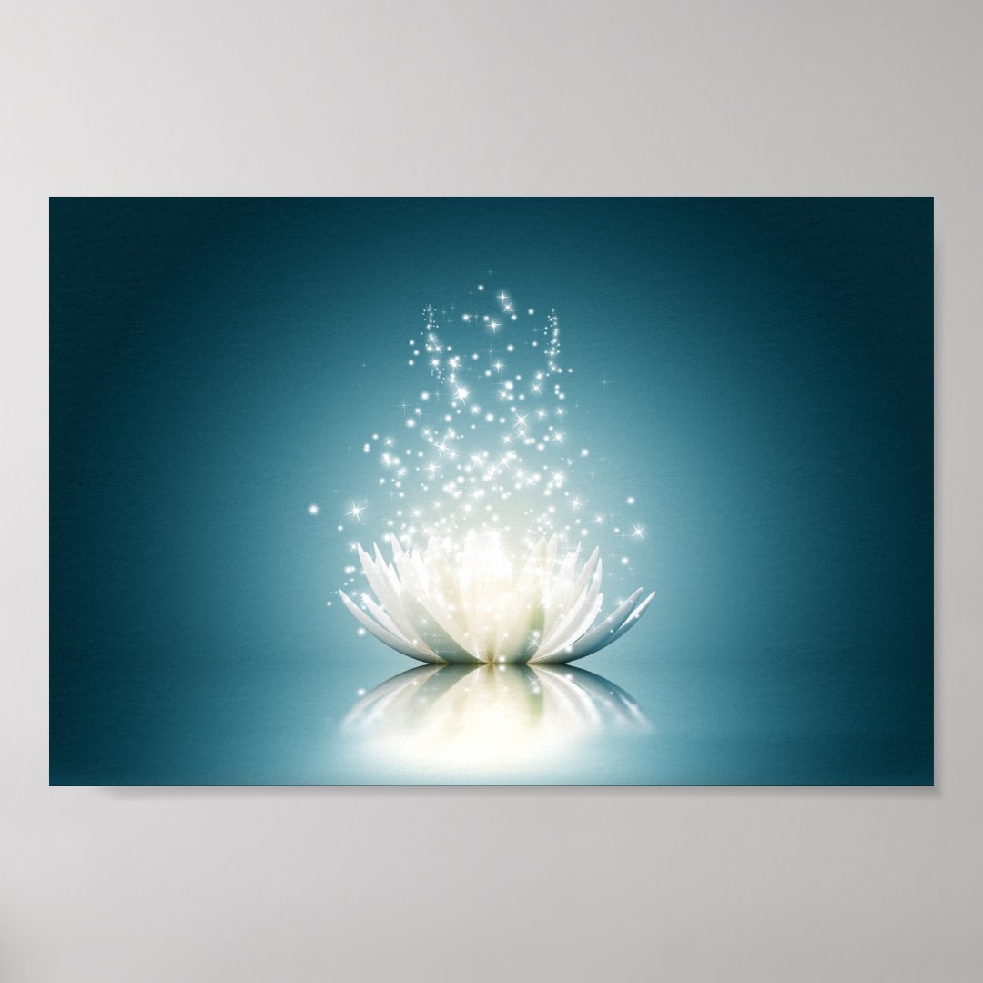 White Lotus Magic Mini Poster | Zazzle