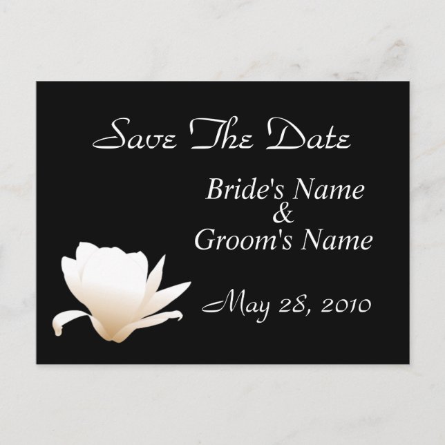 White Lotus Save the Date Postcard (Front)
