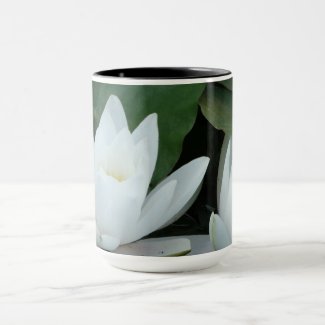 White Lotus Throw Pillow 