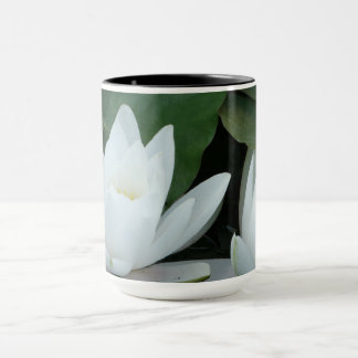 White Lotus Throw Pillow  Mug