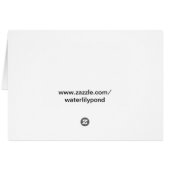 White Lotus Waterlilies Card (Back Horizontal)