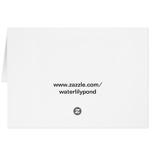 White Lotus Waterlilies Card (Back Horizontal)