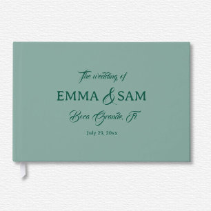 White Lotus Wedding  Foil Guest Book