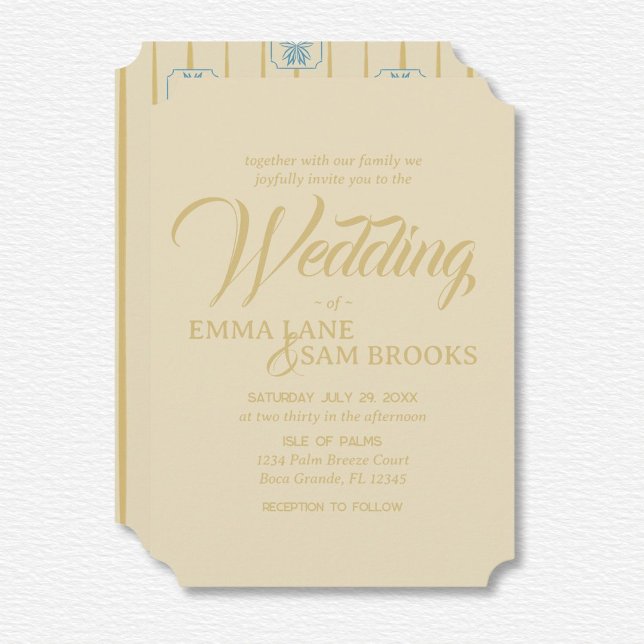 White Lotus Wedding  Invitation (Creator Uploaded)