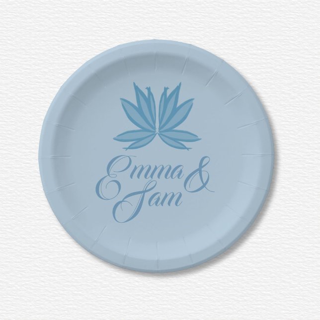 White Lotus Wedding  Paper Plates (Creator Uploaded)