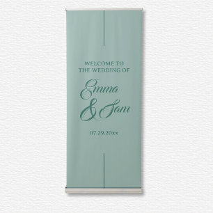 White Lotus Wedding Retractable Banner