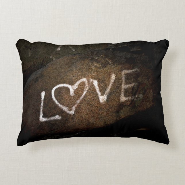 White Love Graffiti  Accent Pillow (Front)