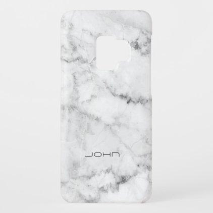 White Luxury Faux Marble With Gray Veins Case-Mate Samsung Galaxy S9 Case