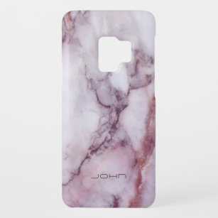 White Luxury Marble Pail Purple Tint Accent Case-Mate Samsung Galaxy S9 Case