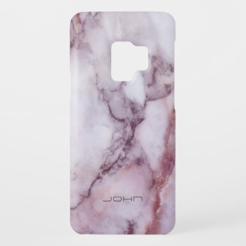 White Luxury Marble Pail Purple Tint Accent Case-mate Samsung Galaxy S9 Case by artOnWear at Zazzle