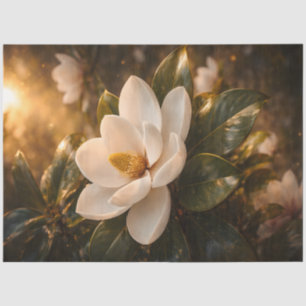 White Magnolia Blossom Botanical Floral Spring  Tissue Paper