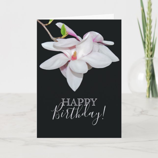 White Magnolia Card (Front)
