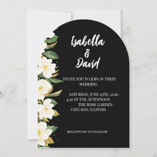 White Magnolia Elegance Invitation
