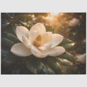 White Magnolia Flower Botanical Spring Garden  Tissue Paper