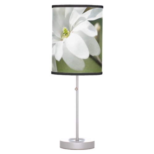 White Magnolia Flower Table Lamp