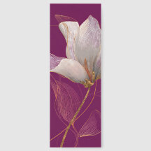 White Magnolia Gold Line Magenta